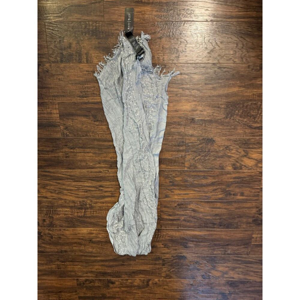 White House Black Market Womens Sliver Scarf glitter